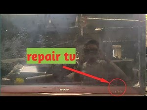 REPAIR TV LCD SHARP PROBLEM BACKLIGHT/SHARP TV TURN ON AFTER TURN OFF RED LIGHT