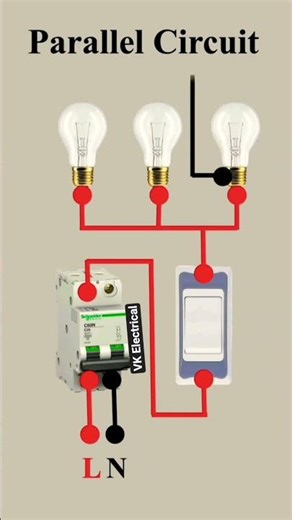 📌 Bulb Parallel circuit connection diagram