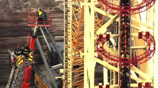 Video: Closed coaster catches fire at Universal Studios