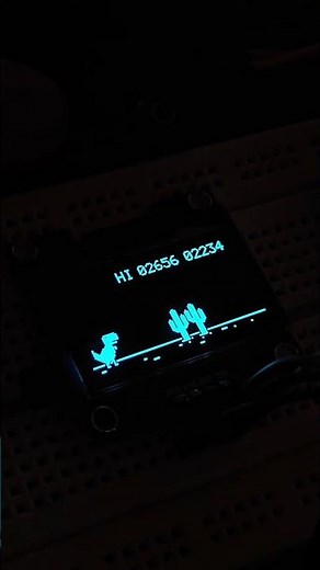 Dino T-Rex game using arduino uno