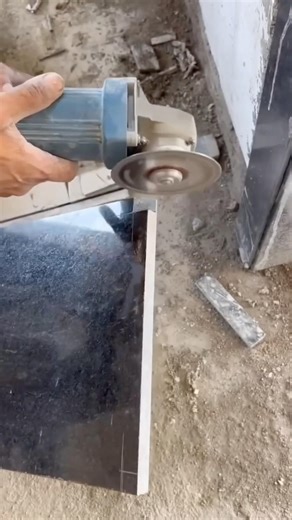 Window Ke liye granite mein kaise cutting? #tiles #construction #Granite