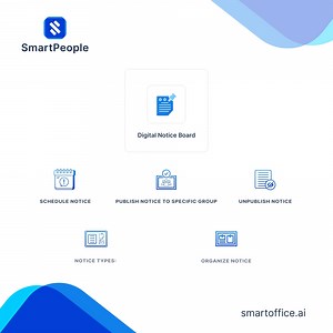 Notices at the right time, for the right people. No more missed updates or lost information – SmartPeople's digital notice board lets you schedule and customize notices, targeting specific groups, and delivering instantly for maximum impact. 헪헲헯혀헶혁헲: https://smartoffice.ai/ #SmartOffice #DigitalNoticeBoard #ScheduleNotice #HRM | SmartOffice.ai | Facebook