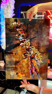 Custom DBZ Metal Poster for LEON🥰 Upload your art or any photo and have us make it for you. 👌🏼😊 #vegeta #goku #DragonBall #dbz #anime #art #gift #wallart #manga #metaleks #poster #metalprints | Karina