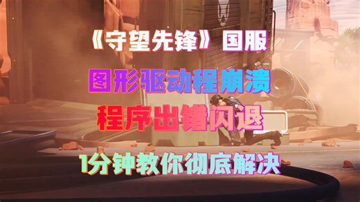 1分钟彻底解决！守望先锋国服图图形驱动崩溃程序出现闪退问题！