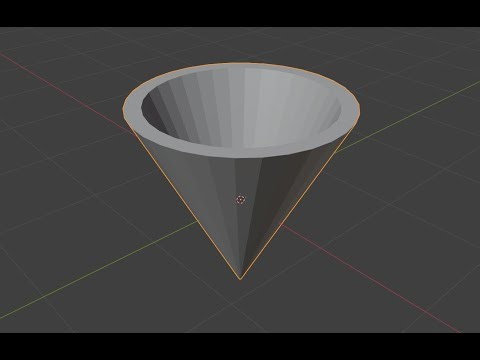 blender/upbge hollow cone model