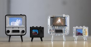 The TinyTV 2 and TinyTV Mini: keychain-sized mini TVs with 1" and 0.6" screens for $49.  And yes - they work!