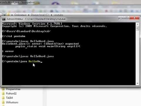 Lesson Java 2: compiler un programme java avec CMD.mp4