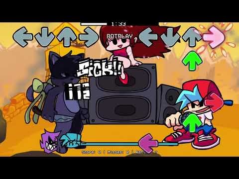 (This is kinda backwards...) Guns But Curious Cat And BF Sing It (The Backwards House) FNF COVER