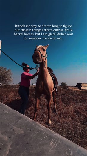 This is why YOU ARE getting out run. ⬇️ You are going to the practice pen withOUT a d*mn plan... NOW, I am going to share with you 5 things I did to out run other barrel racers with the $50k barrel horses. I started over in my barrel racing. No backup plan. Same horse. No guarantee any of it would work. I just knew I was done feeling frustrated after every run. I did not wait to feel confident. I built confidence by putting in the work. Most people lose right here because they NEVER start, and c