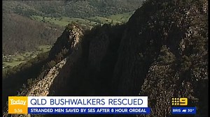 2.1K views | Two bushwalkers have been rescued after the pair spent eight hours stranded on a mountain near Brisbane. #9Today | TODAY | Facebook