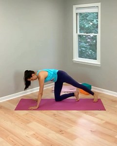 I love that this sequence moves back and forth in an unexpected way between sagittal plane movement & frontal plane movement. Plus it’s inherently fun (in my opinion :) ) to transition from parighasana (gate pose) down into that single-leg quadruped chaturanga. You’ll have to let me know if you agree if you try it out! Starting in a hands & knees position, reach one leg straight back behind you into a hover. (Do your best to move from your hip joint and not from your spine as you lift your leg �