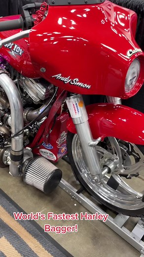 World's Fastest Harley Bagger Drag Racing Motorcycle