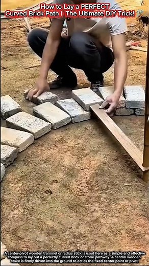 How to Lay a PERFECT Curved Brick Path | The Ultimate DIY Trick! 🛠️