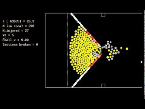 Simulation of panic in a crowd