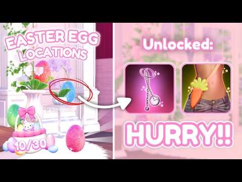 ALL *30 EASTER EGG LOCATIONS* TO GET ALL FREE EASTER ITEMS IN DRESS TO IMPRESS SPRING EASTER UPDATE!