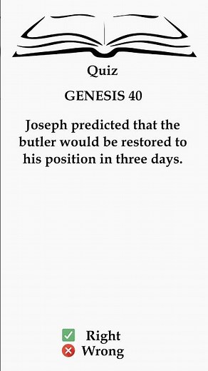 ✨Prophecy Fulfilled!✨ Joseph & the Butler's Dream (Genesis 40)