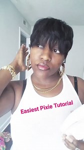 Easiest Pixie Cut! Visit Shantes Epilation for more quick weave tutorials! Thanks 😀 #pixiecut #quickweave #wig #hair #shantesepilation | Shantes Epilation