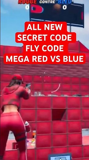 MEGA RED VS BLUE MAP FORTNITE CREATIVE BY rvb - ALL NEW SECRET CODES , Fly CODE (flying) #shorts