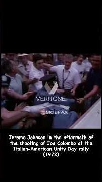 Footage of Jerome Johnson after shooting Joe Colombo (1972)