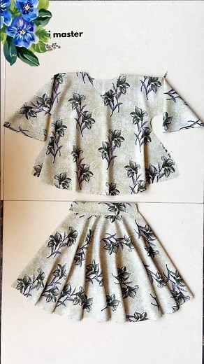 Baby Girl Floral Top and Skirt Cutting & Stitching | Step by Step Sewing Tutorial for Beginners