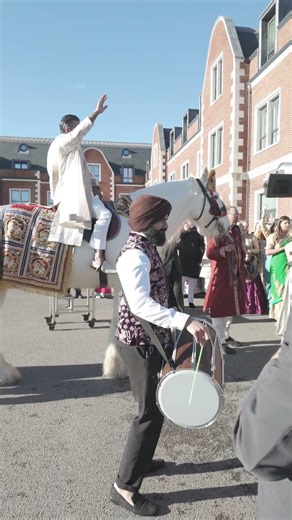 Indian Wedding Entrance at Fairmont Windsor Park, UK #luxuryasianwedding #shorts