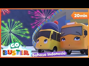 Buster Bermain Kembang Api - Menyambut Tahun Baru | Go Buster Indonesia | Kartun Populer Anak-anak