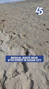Assateague State Park; Ocean City, Maryland; and Fenwick Island, Delaware have all temporarily prohibited ocean access following medical waste washing up on their shores. This clip is at Ocean City near 67th street. Credit: Eric Wong/Facebook https://bit.ly/4eo2MJ5 | WBFF FOX 45