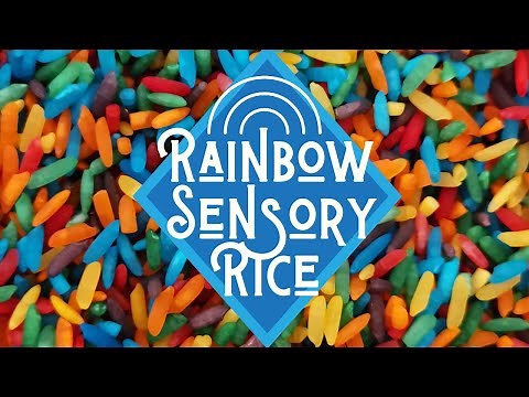 RAINBOW RICE How to Color Rice for Sensory Play