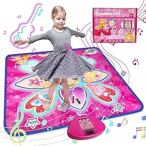 Amazon.com: Girls Toys Dance mat - Girls 3-12 Can't Refuse The Ice Princess Dance Blanket Game Toy Gift, with 8 Challenge Levels, Built-in Music, Touch Sensitive LED Lights - Christmas Birthday Gifts (Pink) : Toys & Games