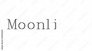 Moonlight Animated Handwriting Text in Serif Fonts and Weights