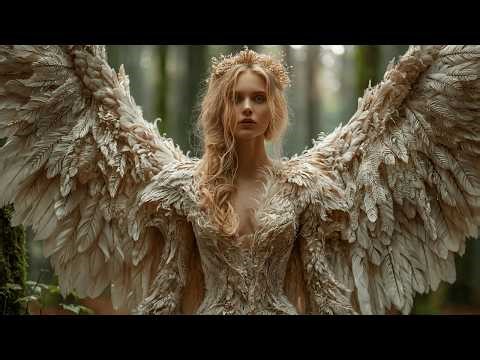 Relaxing Angelic Music | Heavenly Garden Ambience with Harp, Violin and Soft Light