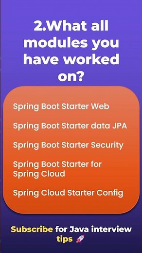 Spring Boot Modules | Interview Ready 🚀