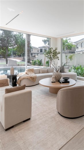 Dubai Luxury Real Estate Agency on Instagram: "A Sanctuary Overlooking the Fairways Follow along as Natasha takes you through this thoughtfully extended and refined home. Set within the prestigious Jumeirah Golf Estates, every element of this architecturally reimagined villa has been curated to create a seamless connection between light, form, and natural beauty. Fact Sheet ▫️ Sanctuary Falls, Jumeirah Golf Estates ▫️ AED 31,800,000 ▫️ 6 Ensuite Bedrooms ▫️ 7,735 sq ft Plot | 5,745 sq ft BUA ▫️