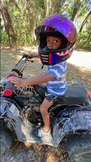 KIDS 3 YEAR OLD BROTHER LEARNS HOW TO RIDE A 110cc 4 WHEELER ATV FOR THE FIRST TIME!!!