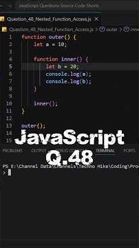 Javascript Q48 Nested Function Access #javascript #coding