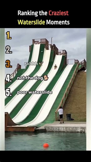 Ranking the WILDEST Waterslide Moments 🌊😂 #ranking #fails #trending