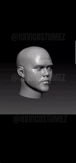 The Weeknd 1:6 Head Sculpt for @The Weeknd after hours look #theweeknd #afterhours #hurryuptomorrow #dawnfm #onesixthscale #onesixthfigure #onesixthshoes #fyp