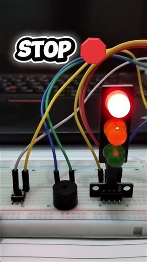 This Button Controls My Arduino Traffic Light #arduinoproject