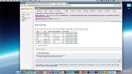 05 Setting Up Your First Truly Personal Website - 003 Creating Your First Mysql User And Database