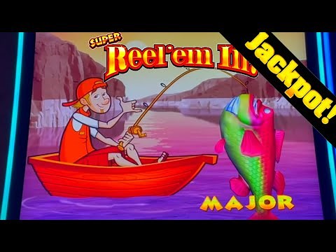 MASSIVE MAJOR JACKPOT Fish Caught On NEW Super REEL 'EM IN Slot Machine!