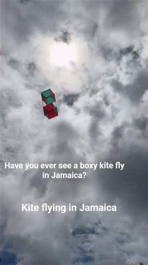 box kite flying in Jamaica #kite #kiteflyinginjamaica #kiteground