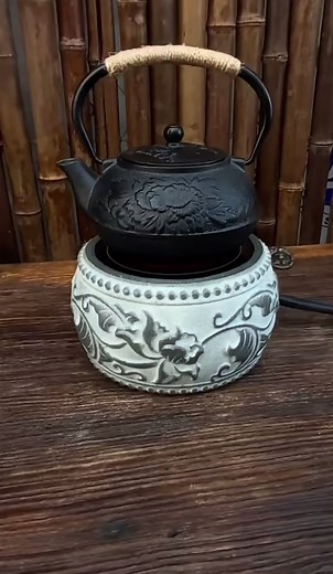 Creative handmade stone stove #tealovers #handmadeliving #stonecraft #handcrafted #stonestove #stonemorta #chineseculture