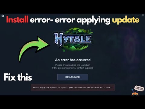 How to Fix Hytale Install Error: Applying Update to JRE – Java Validation Failed