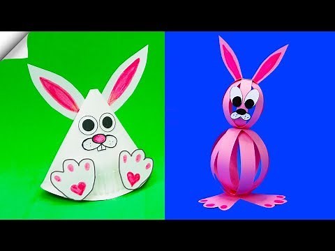 5 DIY paper RABBIT - Easter crafts ideas