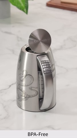 Cuisinart Caskata PerfecTemp 1.7-Liter Electric Kettle, Cordless Electric Tea Kettle, 1500W for Fast Heat-Up, 6 Preset Temperatures, 30-Minute Keep Warm, Stay Cool Nonslip Handle, CPK-17P1CK