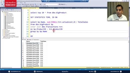 [New Premium Video Alert] Indexed Views in SQL Server (by Amit R S Bansal) Watch the full video on SQLMaestros https://bit.ly/sqlmaestros More Premium Videos: https://bit.ly/sqlpremiumcontent Share. #SQLServer #SQL #TSQL #AzureSQL #SQLServerWithAmitBansal | SQLMaestros