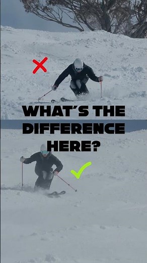 Don’t collapse your upper body in the moguls