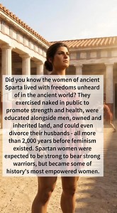The ancient Spartan women who participated in athletic training in public, owned land, and divorced their husbands 2,000 years before feminism existed. #SpartanWomen #AncientHistory | The History Drop
