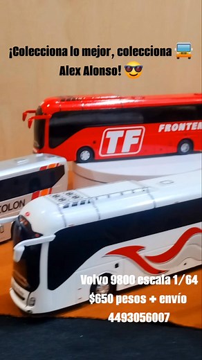 💬 Autobuses Alex Alonso 🚍 Volvo 9800 escala 1/64 🔥 $650 pesos envío 📦 Envíos a todo México y Estados Unidos 🇺🇸 📱 WhatsApp 4493056007 🇲🇽 Calidad hecha en Aguascalientes #autobusesdecoleccion #coleccionistas #buscollectors | Alex Alonso
