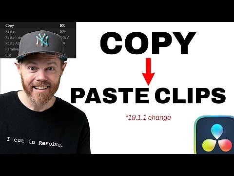 The NEW Copy & Paste Option for DaVinci Resolve